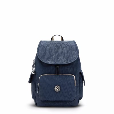 Mochilas Da Moda Kipling City Pack Small Printed Feminino Azuis | 052731SGU