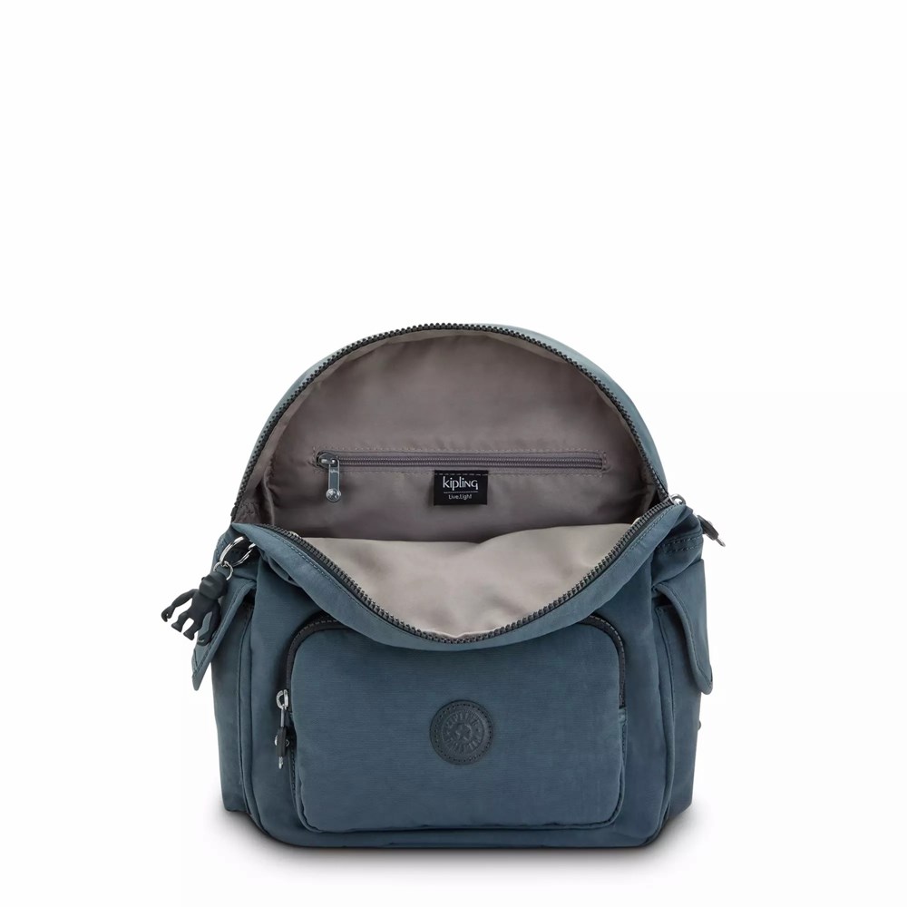 Mochilas Da Moda Kipling City Pack Small Feminino Azul Marinho Cinzentas | 873465LOW